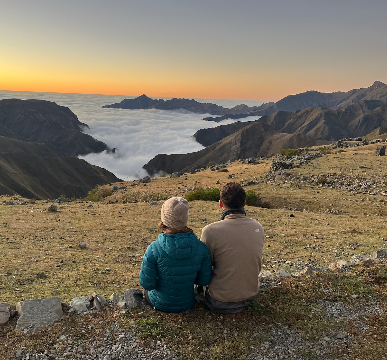Hiking above the clouds